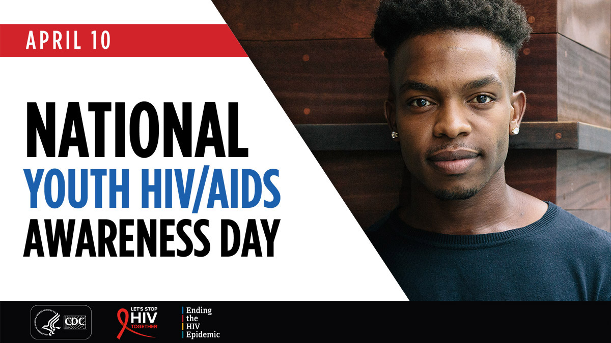 National youth h-i-v/aids awareness day graphic from c-d-c