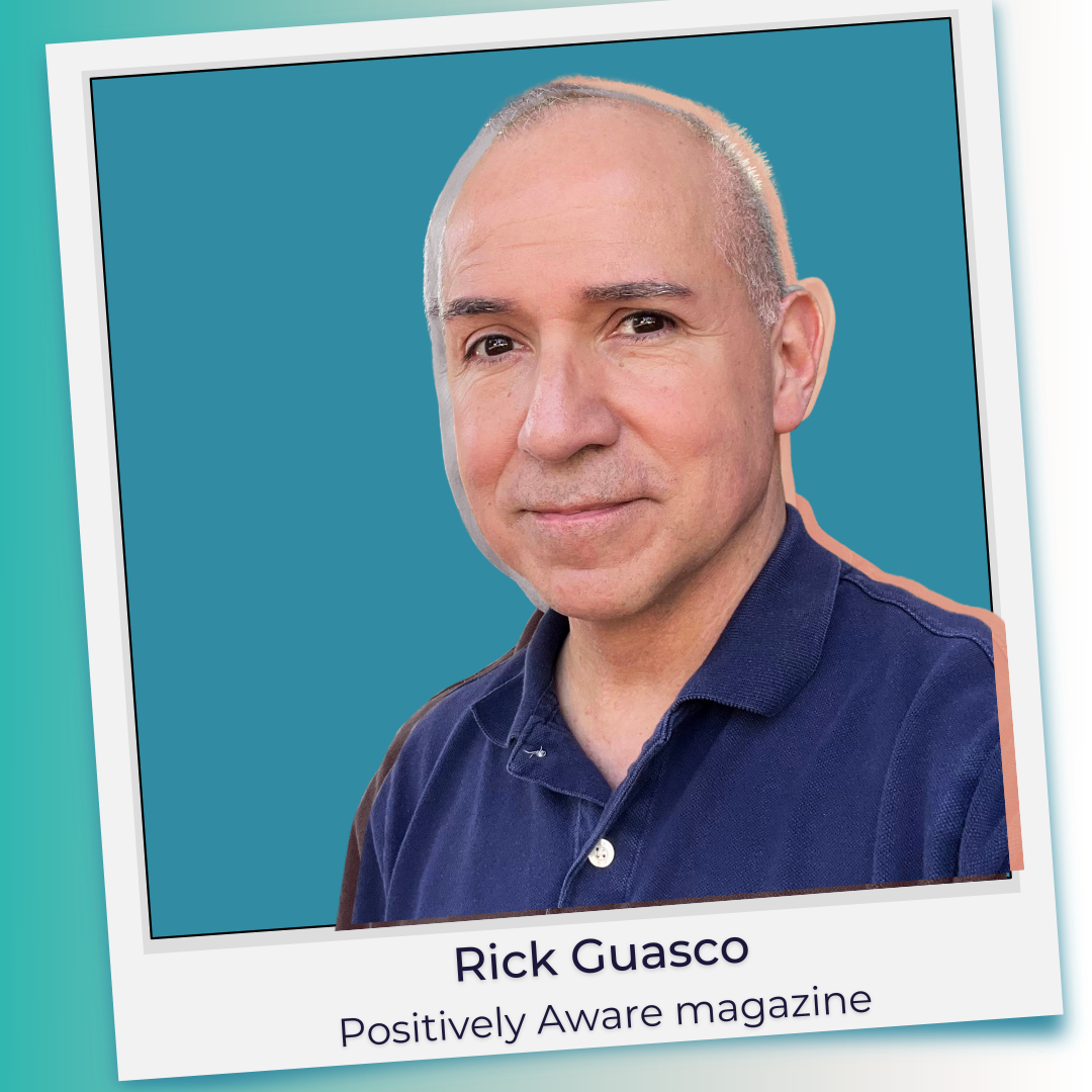 Rick Guasco headshot with positively aware magazine