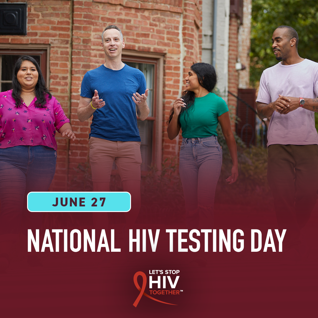 June 27 National H-I-V testing day let's stop H-I-V together graphic